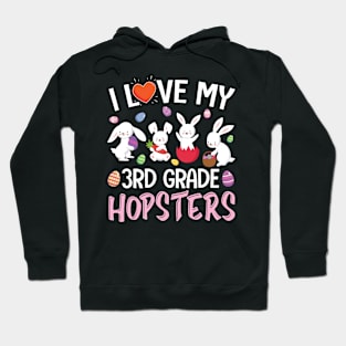 H31Tee Happy Easter 3rd Grade Teacher Student Hoodie